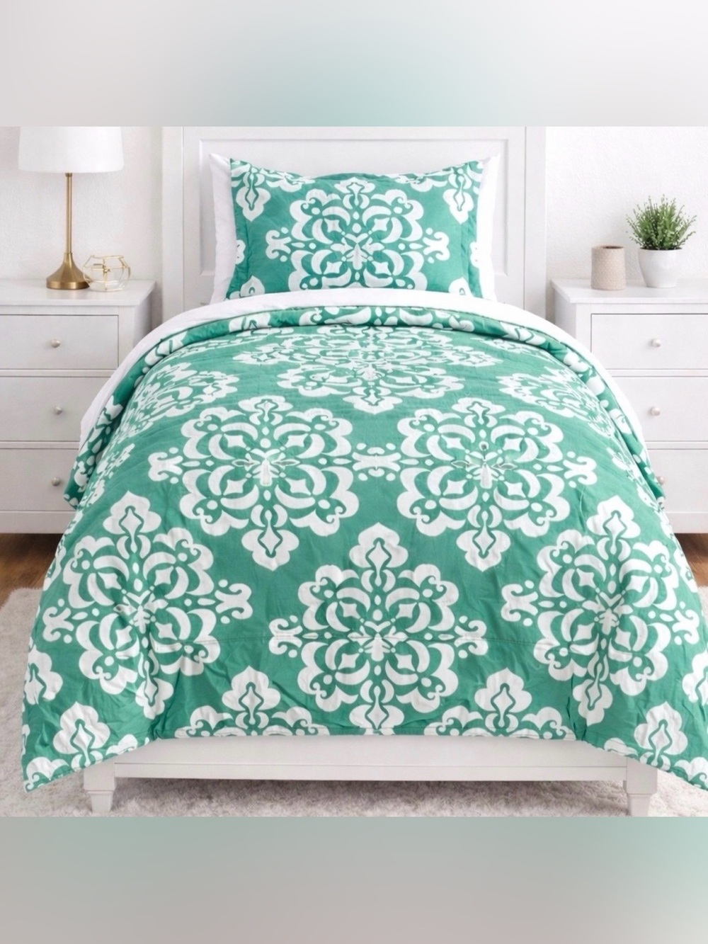 NWT Pottery Barn twin size Ikat Medallion Duvet Cover Comforter Boho Dorm